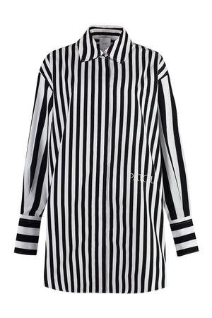Striped cotton shirtdress-0